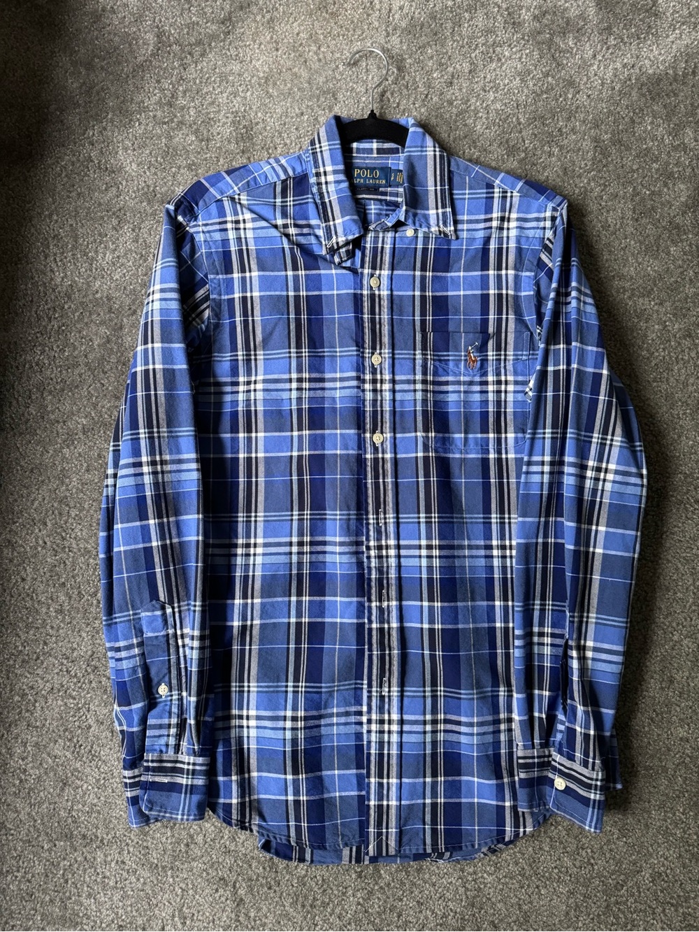 Ralph Lauren Blue Plaid Button-Down Shirt